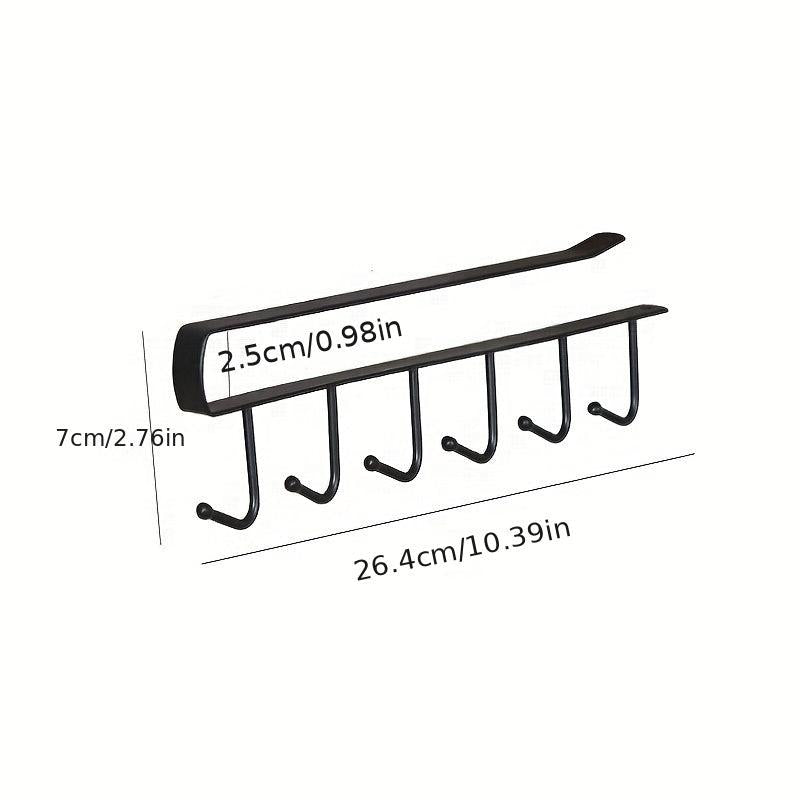 2pcs Iron Non-marking Hook Shelf Carbon Steel Storage Rack