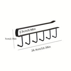 2pcs Iron Non-marking Hook Shelf Carbon Steel Storage Rack