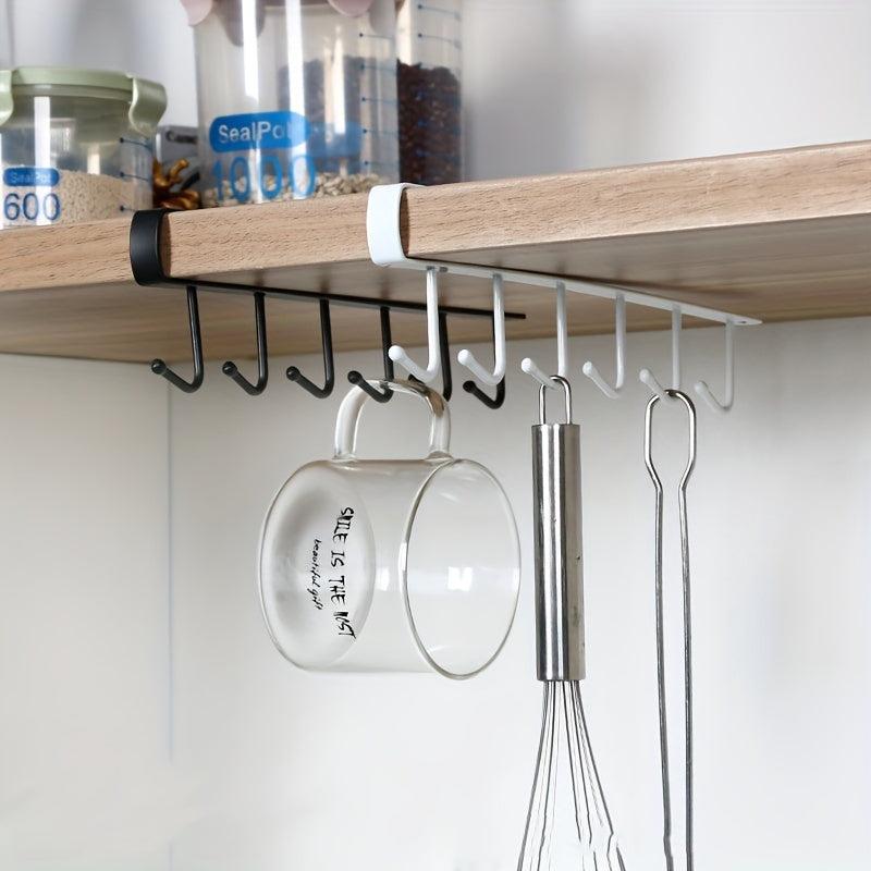 2pcs Iron Non-marking Hook Shelf Carbon Steel Storage Rack