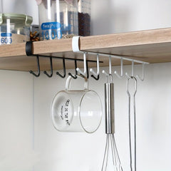 2pcs Iron Non-marking Hook Shelf Carbon Steel Storage Rack