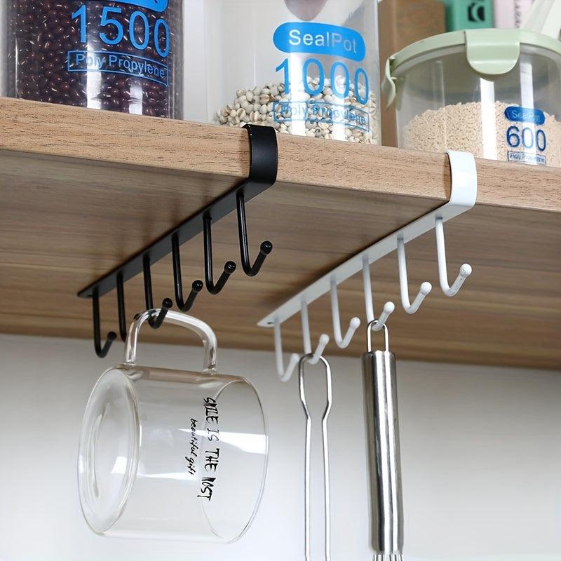 2pcs Iron Non-marking Hook Shelf Carbon Steel Storage Rack