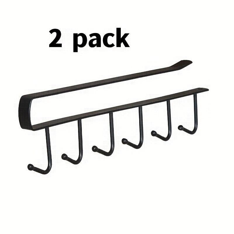 2pcs Iron Non-marking Hook Shelf Carbon Steel Storage Rack