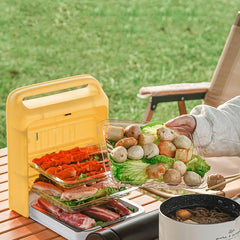 Layer Folding Serving Plate for Outdoor and Indoor Use