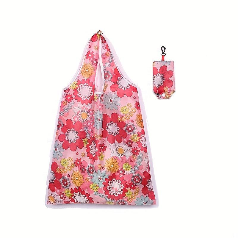 Printed Reusable Grocery Bags Portable Supermarket Shopping Bag Waterproof