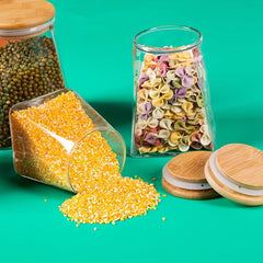 4pcs Airtight Glass Bottles with Lids for Food Storage