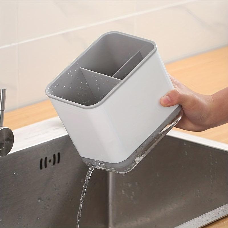 Cutlery Drain Rack Organizer Spoon Fork Chopstick Storage Holder Box