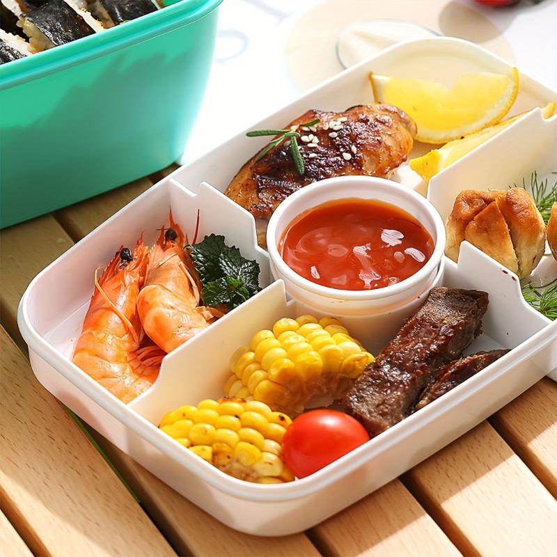 Leakproof 5 Compartment Bento Lunch Box for Teens, Microwave Safe