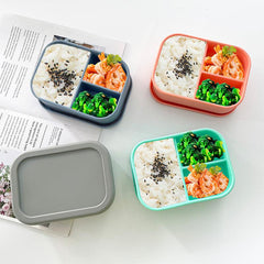 Silicone Lunch Box Divided Microwave Bento Box Leakproof Container