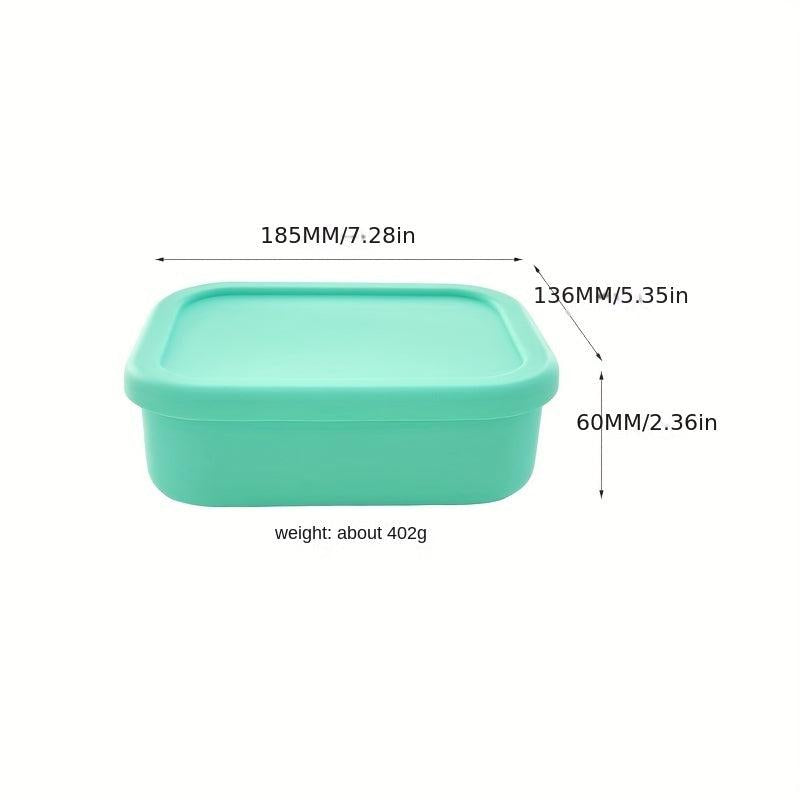 Silicone Lunch Box Divided Microwave Bento Box Leakproof Container