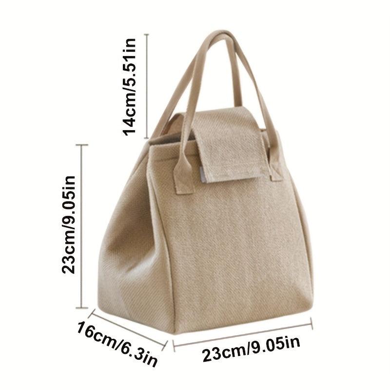 Jute Bento Bag Ice Pack Outdoor Picnic Bag Aluminum Foil Lunch Box