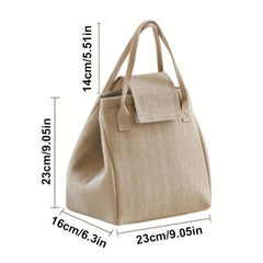 Jute Bento Bag Ice Pack Outdoor Picnic Bag Aluminum Foil Lunch Box