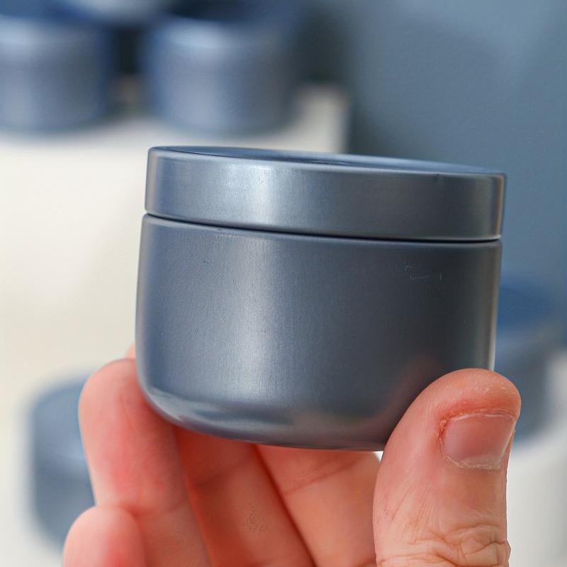 4pcs Tea Tins Loose Tea Candy Jars Portable Metal Herb Jar Container