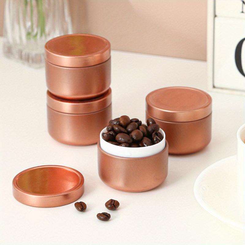 4pcs Tea Tins Loose Tea Candy Jars Portable Metal Herb Jar Container
