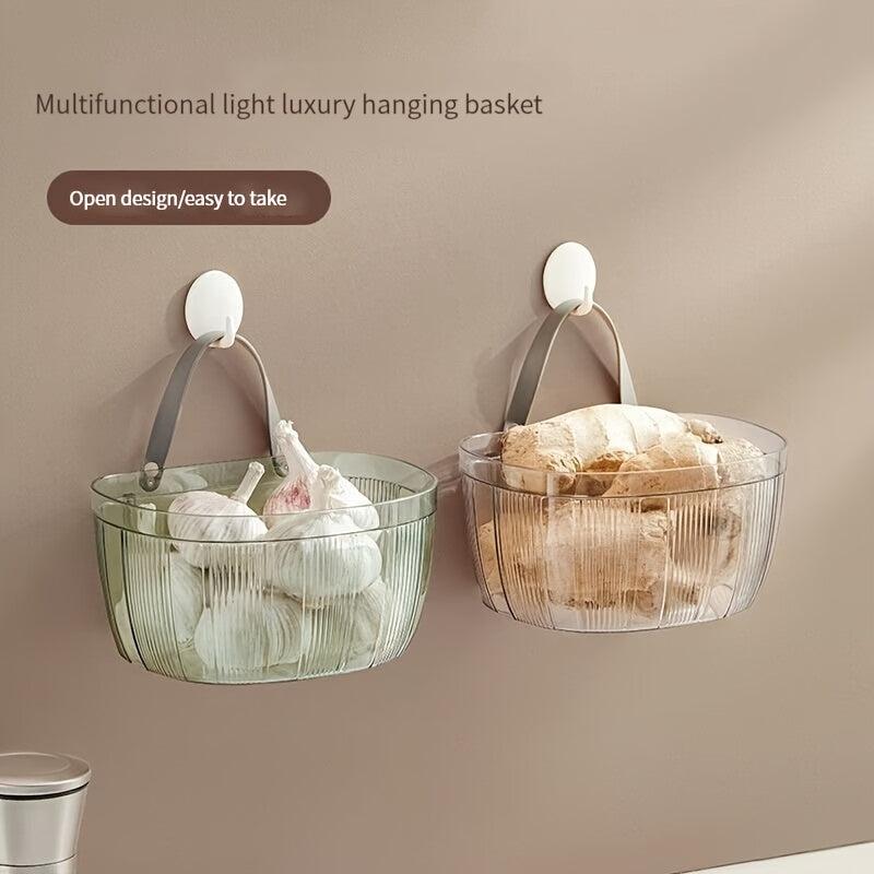 Kitchen Storage Basket Punching Hanging Bathroom Soap Sponge Holder