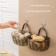 Kitchen Storage Basket Punching Hanging Bathroom Soap Sponge Holder