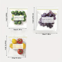 PE Zipper Bag, Double Sealing Strips, Fresh-keeping, Leak-Proof, Freezer Bag