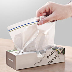 PE Zipper Bag, Double Sealing Strips, Fresh-keeping, Leak-Proof, Freezer Bag