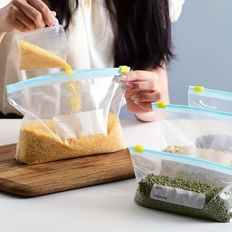 10pcs Reusable Food Storage Zipper Bags Leak Proof Fresh-keeping BPA-Free