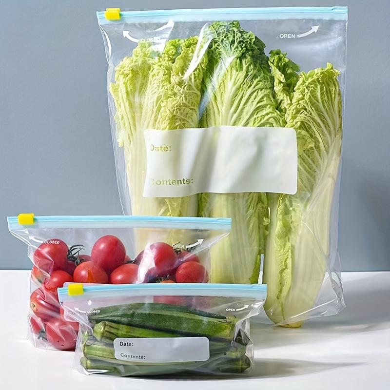 10pcs Reusable Food Storage Zipper Bags Leak Proof Fresh-keeping BPA-Free