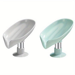 2pcs Leaf Shape Soap Box Drain Soap Holder Bathroom Accessories