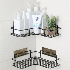 1pc Bathroom Shelf Shower Caddy Rack No Punching Triangle Storage Rack