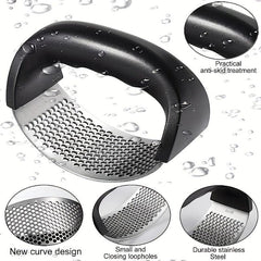 1pc Stainless Steel Garlic Press Manual Garlic Mashing Artifact Kitchen