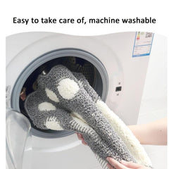 Soft Gray Bath Mat with Non Slip Backing - Fall Bathroom Decor