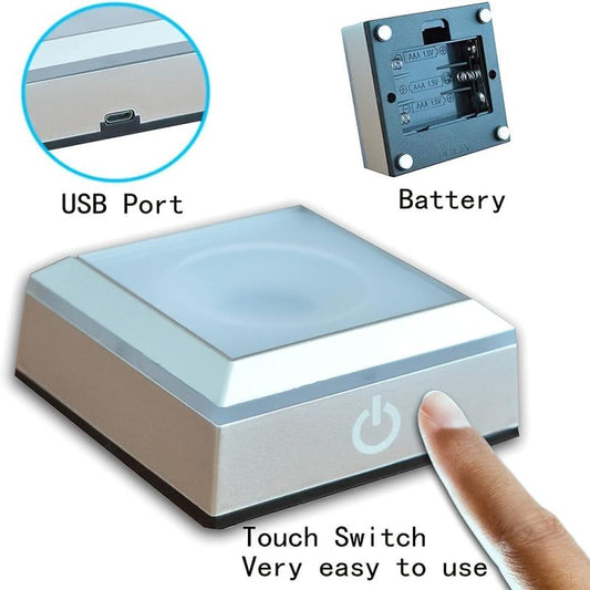 Small 3D Solar System Crystal Ball with LED Base Night Light