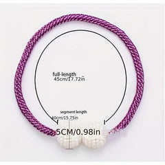 2pcs Magnetic Curtain Tiebacks with Small Faux Pearl Home Decor