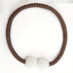 2pcs Magnetic Curtain Tiebacks with Small Faux Pearl Home Decor