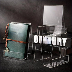 Acrylic Book Stand Clear Display Easel Tablet Holder for Pictures Books Music