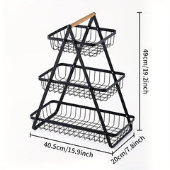 2 Tier Storage Basket Countertop For Bathroom