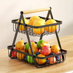 2 Tier Storage Basket Countertop For Bathroom