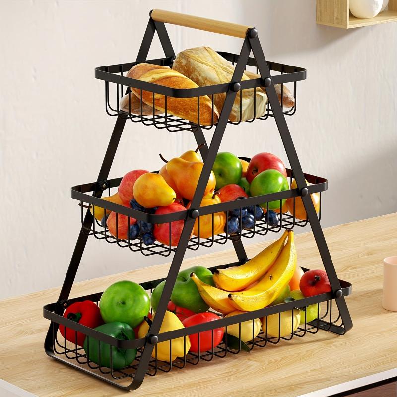 2 Tier Storage Basket Countertop For Bathroom