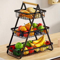 2 Tier Storage Basket Countertop For Bathroom