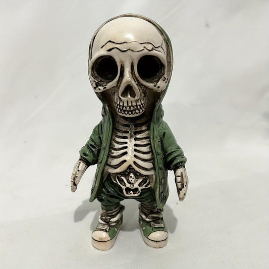 Halloween Skull Gnome Doll Resin Ornament Skeleton Figurines Home Decoration
