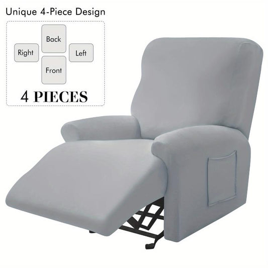 Stretch Spandex Recliner Sofa Cover with Side Pocket