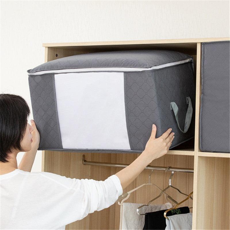Large Capacity Clothes Storage Bag with Reinforced Handle and Sturdy Zipper