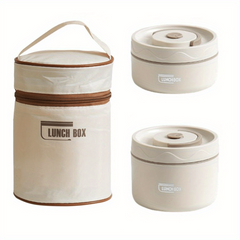 2pcs Insulated Lunch Box Stainless Steel Bento Box