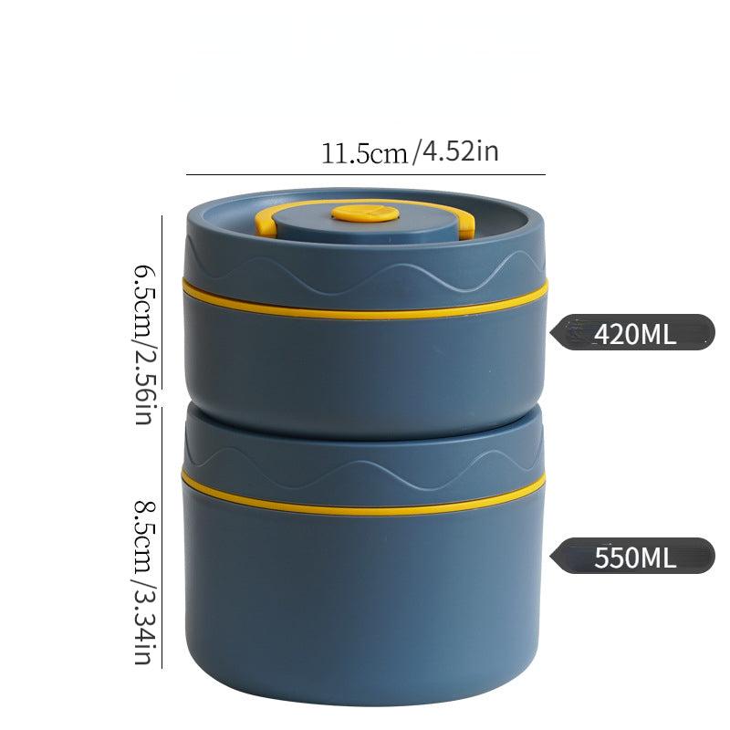 2pcs Insulated Lunch Box Stainless Steel Bento Box
