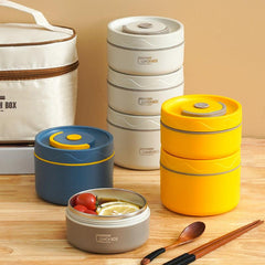 2pcs Insulated Lunch Box Stainless Steel Bento Box