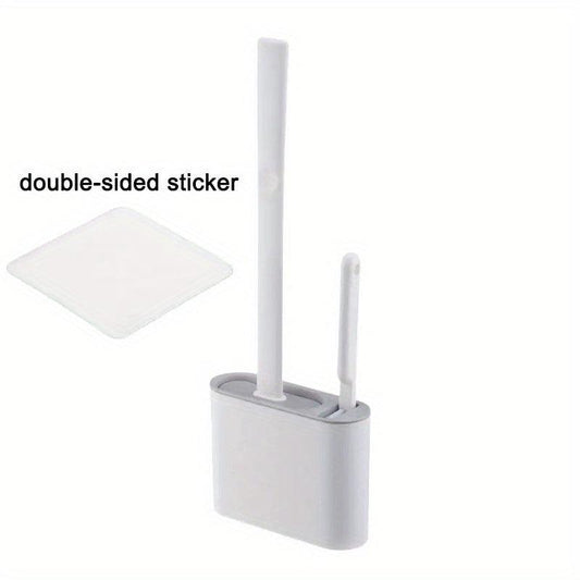 Wall Mounted Toilet Brush With Holder Flexible Silicone Bristles
