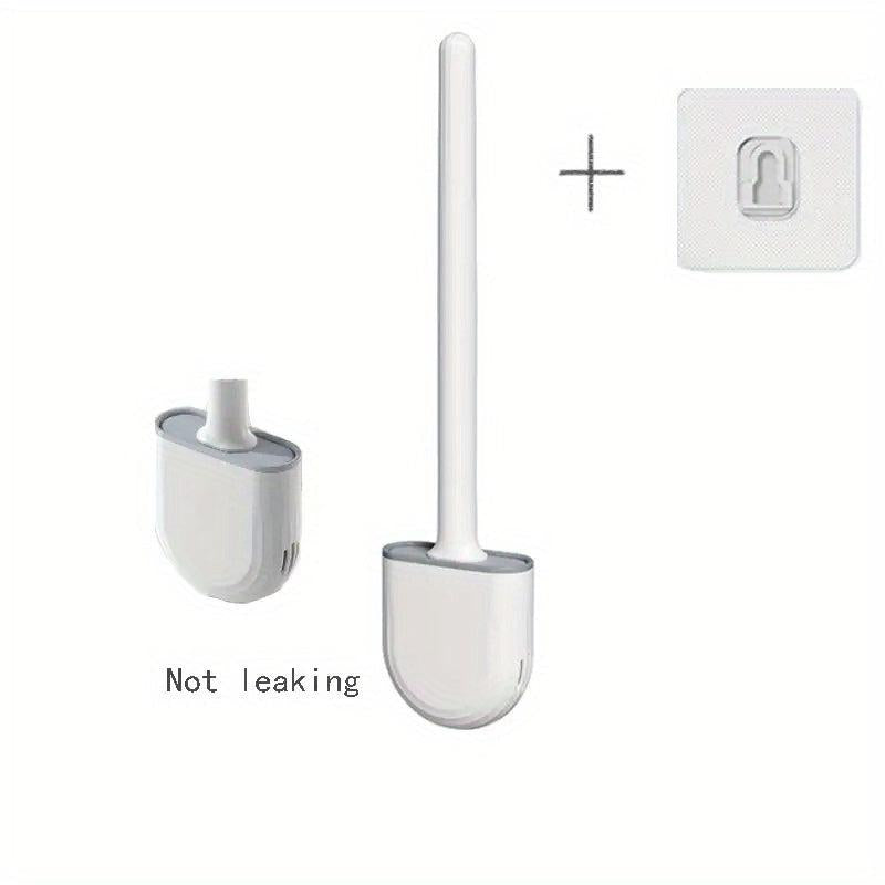 Wall Mounted Toilet Brush With Holder Flexible Silicone Bristles