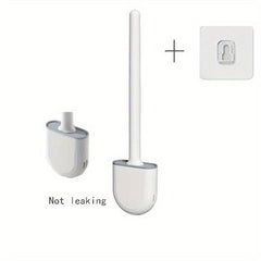 Wall Mounted Toilet Brush With Holder Flexible Silicone Bristles