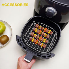 Stainless Steel Air Fryer Rack with Roast Meat Picks