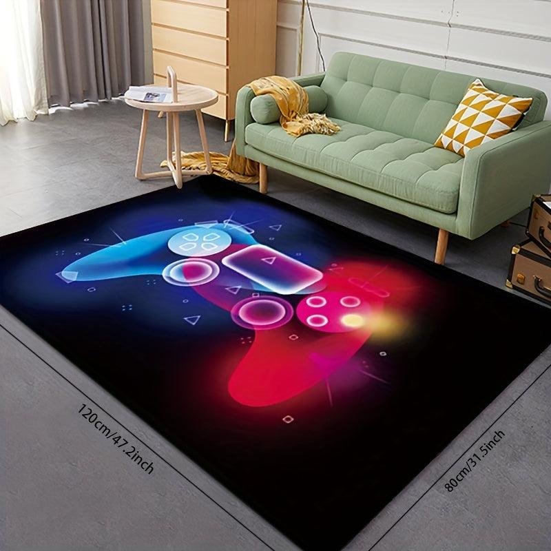 Non Slip 3D Gaming Room Rug for Video Gamers Machine Washable