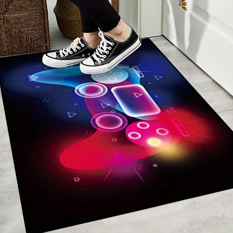 Non Slip 3D Gaming Room Rug for Video Gamers Machine Washable
