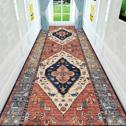 Vintage Boho Persian Runner Rug Soft Non Slip Machine Washable 2'x10'