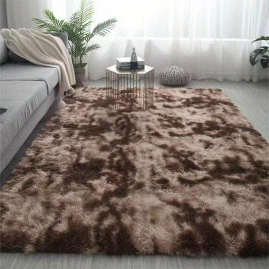 Ultra Soft Plush Shag Area Rug Non-slip Tie Dyed Fluffy Carpet