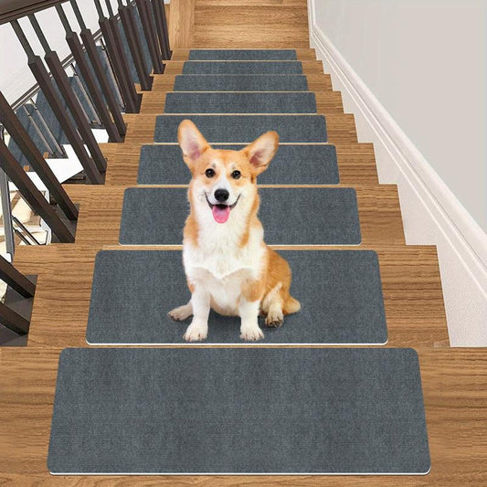 15pcs Non Slip Carpet Stair Treads for Wooden Steps - Pet & Kid Safe